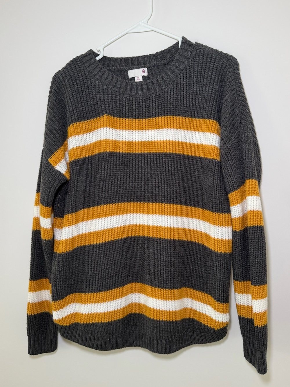 SO Chunky Knit Striped Crewneck Sweater Women’s XL
